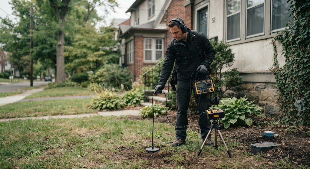 Underground water line leak detection West New York NJ